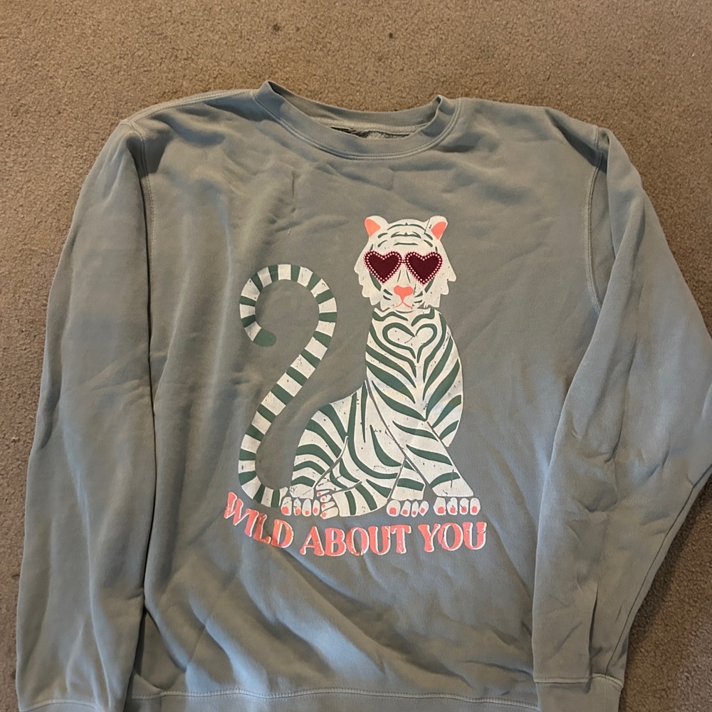 Wild About You Graphic Sweatshirt - Gray